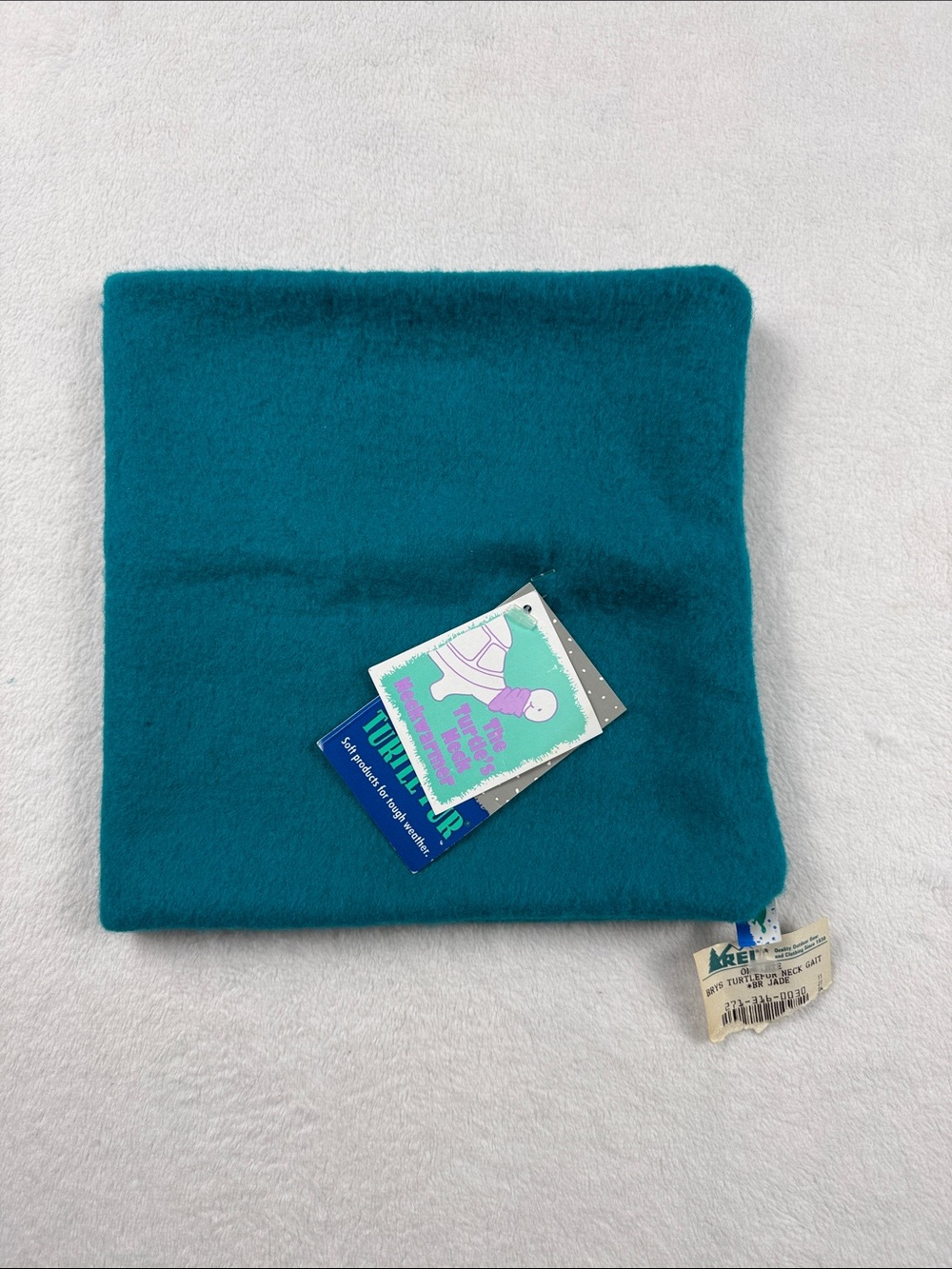 New Vintage Turtle Fur Neck Gaiter Neck Warmer Jade Made in USA REI 80s/90s NWT
